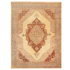 Antique Haji Jalili Persian Tabriz Rug 2