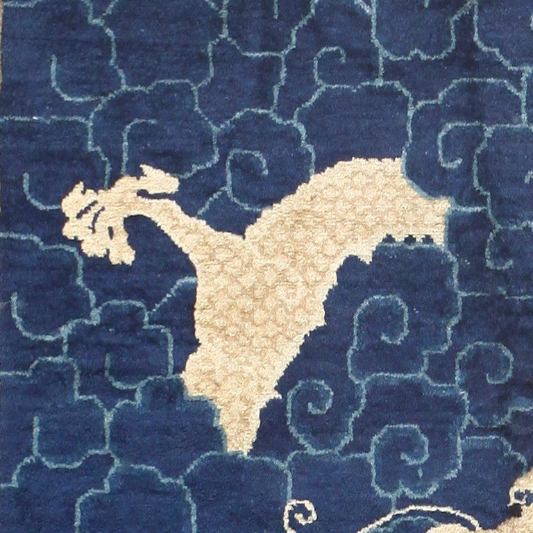 20th Century Antique Chinese Dragon Rug