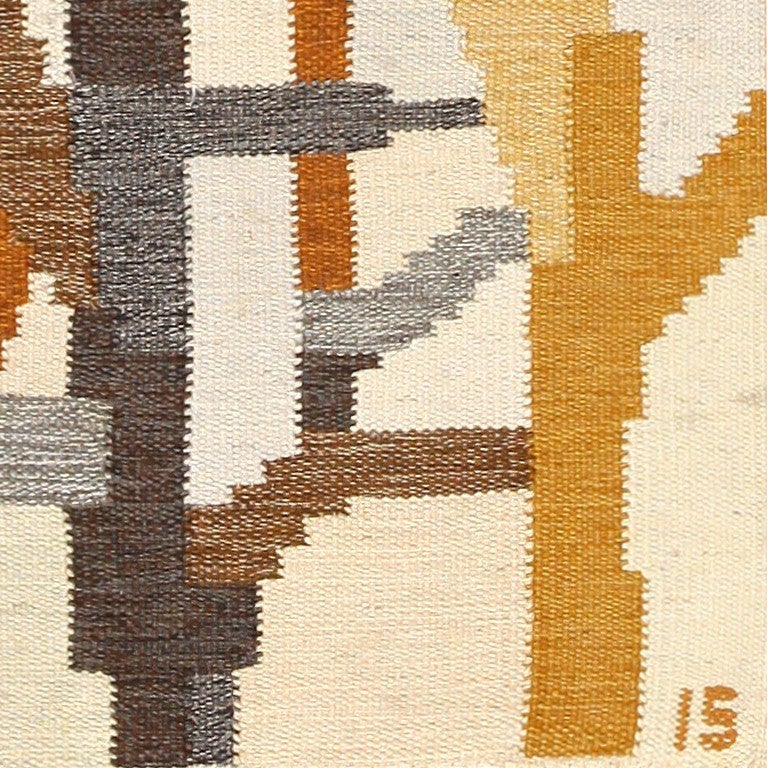 Vintage Swedish Kilim Runner by Ingegerd Silow