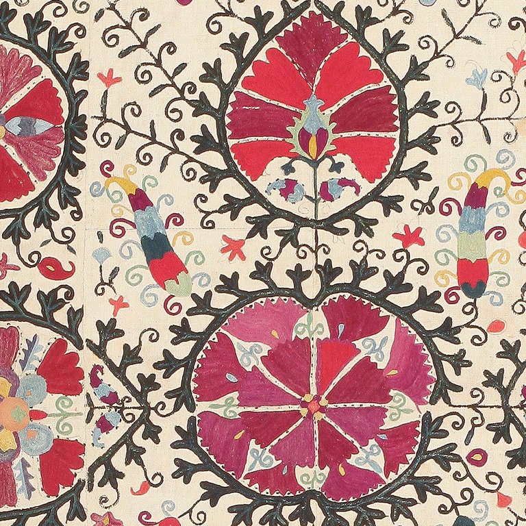 Uzbek Antique Suzani Embroidery