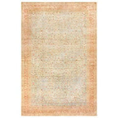 Antique Beautiful Light Blue Indian Rug