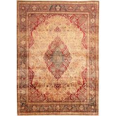 Antique Silk Kashan  Carpet Size: 9' x 12' By - Mohtashem