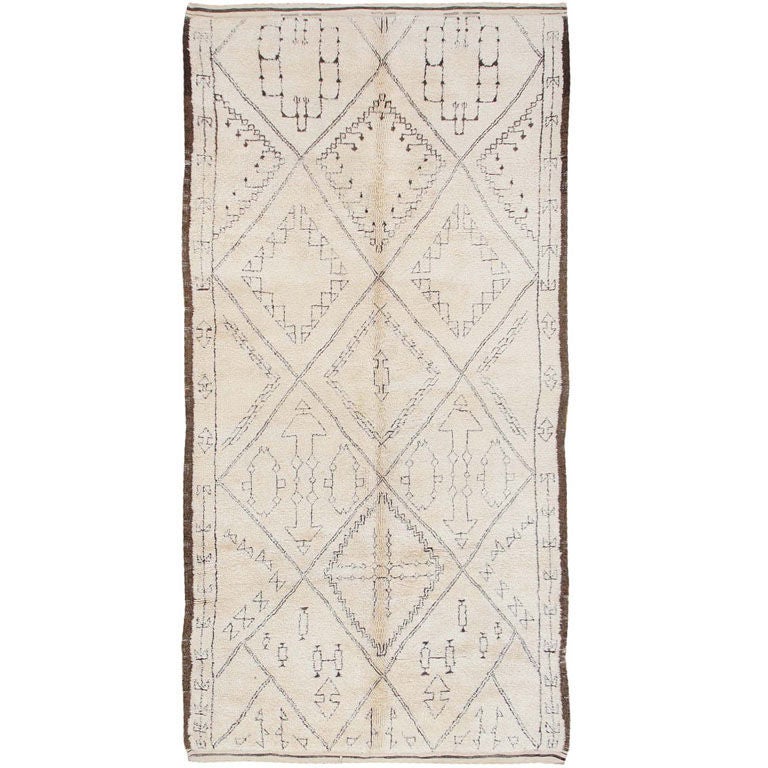 Mid Century Moroccan Rug By Berber Tribe
