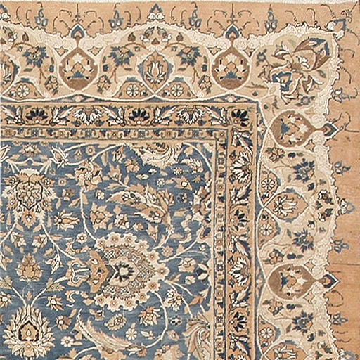 Persian Antique Wool and Silk Tehran Rug