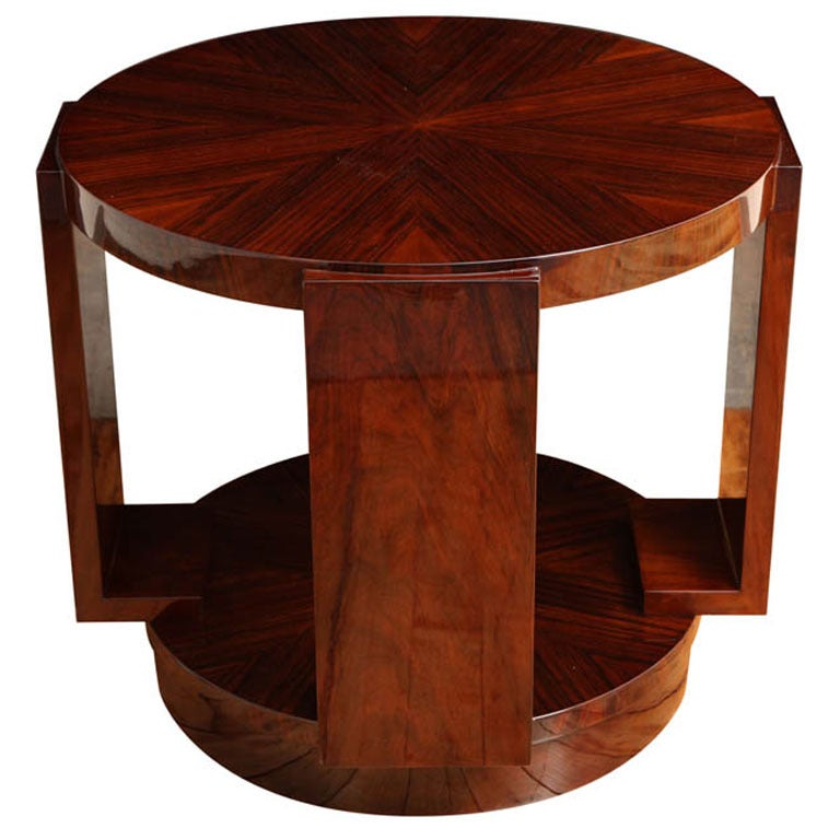 Art Deco Round Side Table For Sale