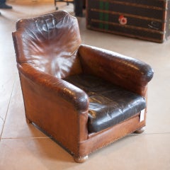 English Leather Club Chair