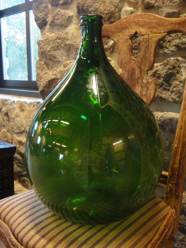 French glass bottle from the 1900's. Handmade