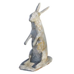 Vintage Provencal "Art Popular" Cast Stone Wallaby 2