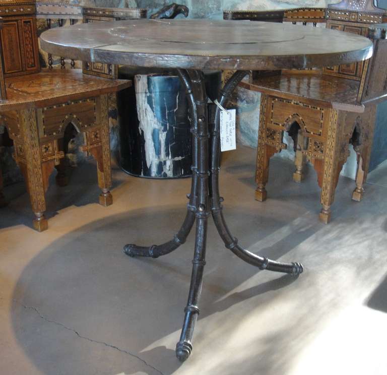 Copper Top Table with English Base 3