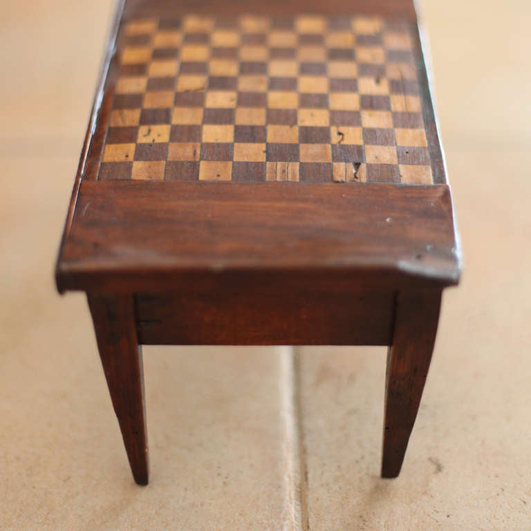 19th Century Miniature Chess / Checker Table