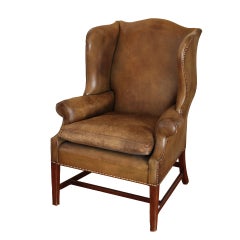 Leather Wingback Chair