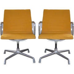 Set of Two Aluminum Chairs by Charles and Ray Eames