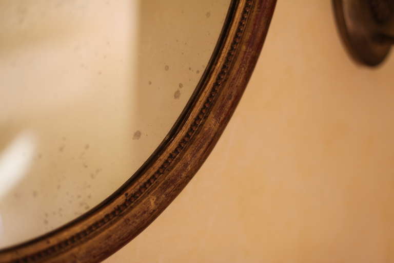 Gilded Oval Mirror 1