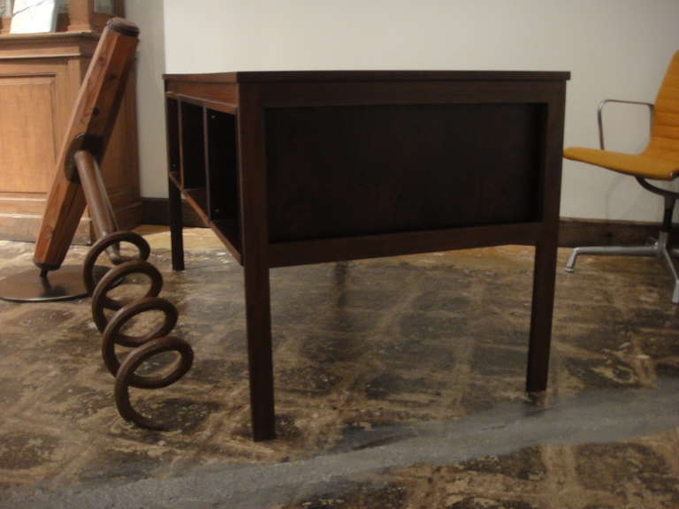 Danish Palisander Desk with Key In Excellent Condition In Napa, CA