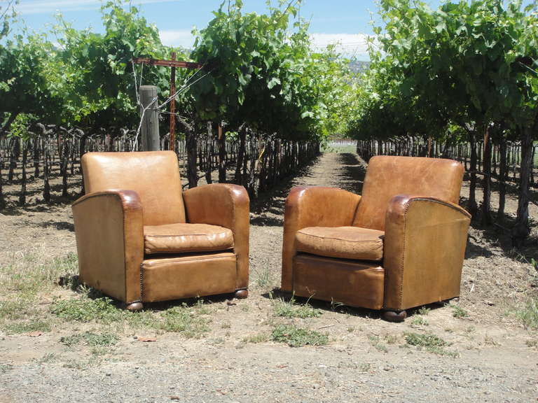 Leather Armchair Set 4