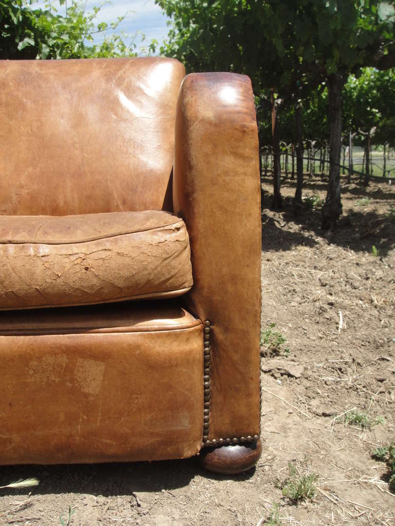 Leather Armchair Set 2