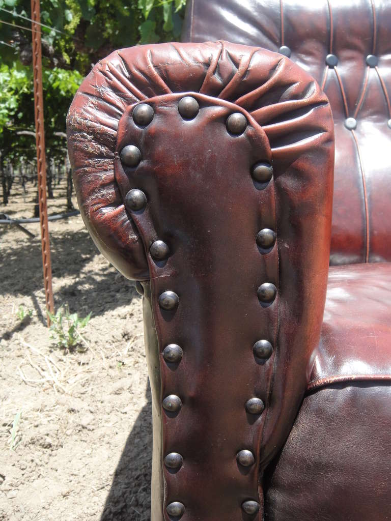 English Leather Easy Armchair