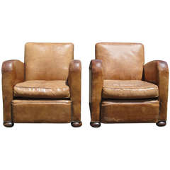 Leather Armchair Set