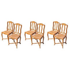 Beechwood Dining Chair Set, c. 1940's