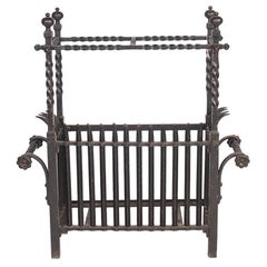 Antique French Wrought Iron Umbrella Stand, c.1900