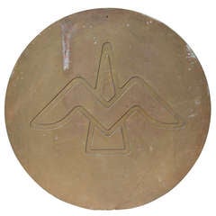 Round Bronze Sculpture of Bird 1