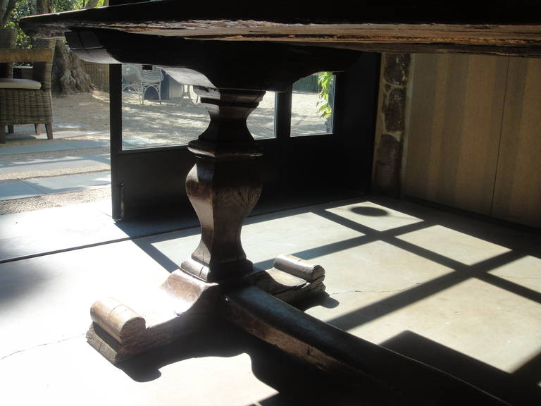 18th Century and Earlier Walnut Trestle Table For Sale