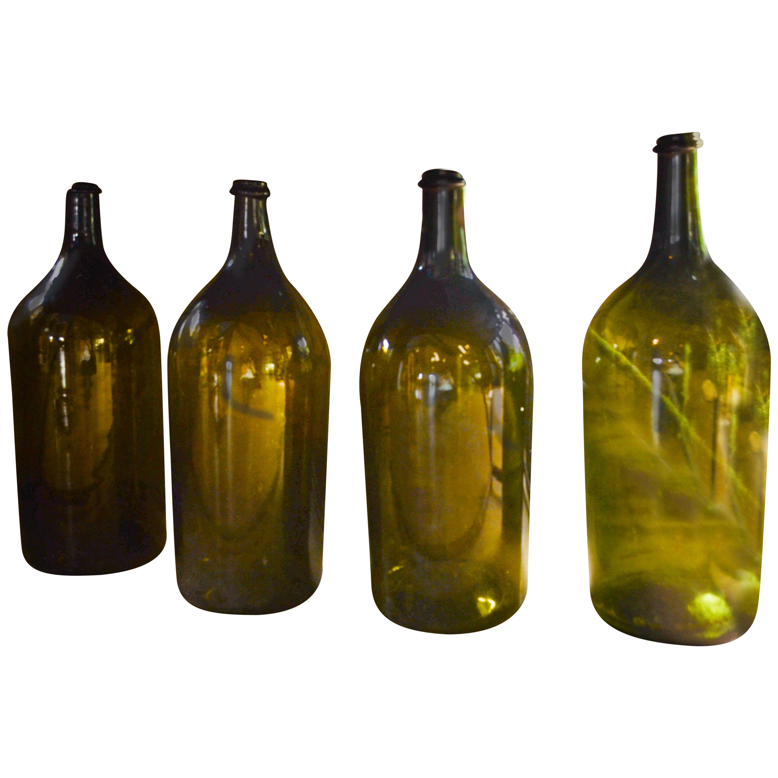 Vintage Glass Large Format Bottles, France, circa 1860