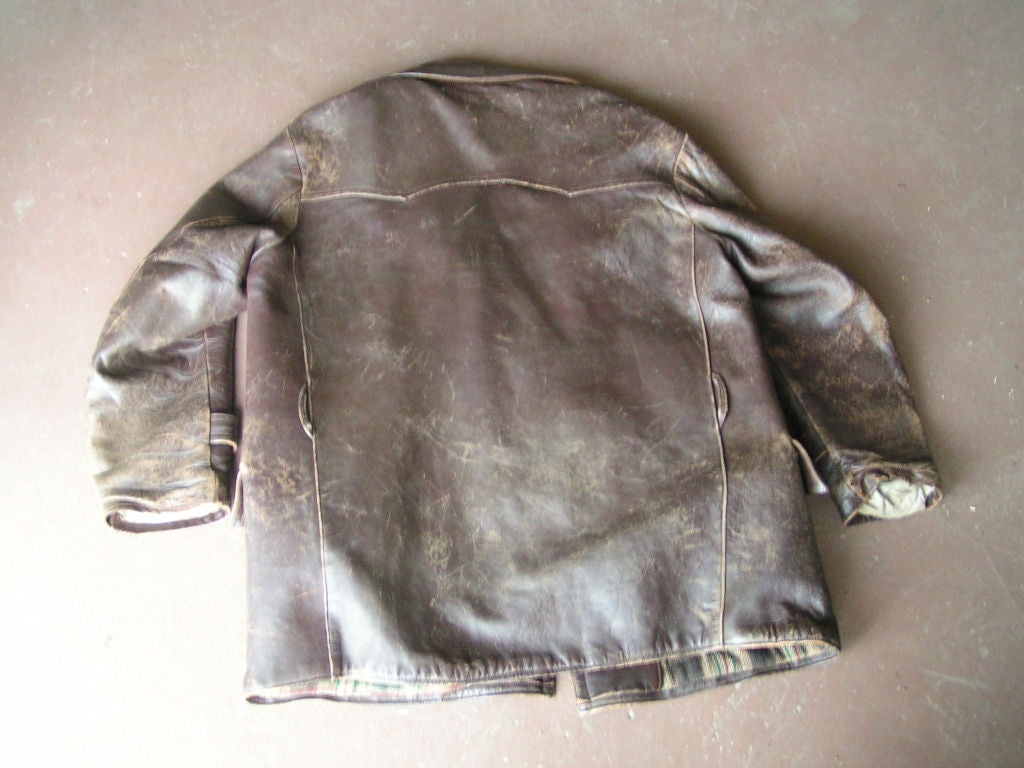 Mid-20th Century Vintage Leather Barn Jacket
