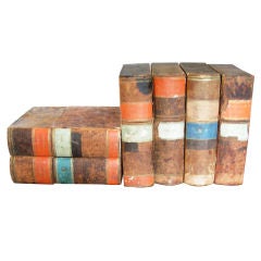 Set of Six Antique Faux Books, France, c. 19th Century