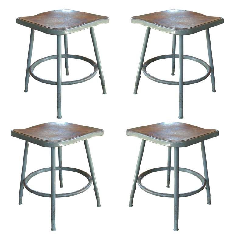 Royal Industrial Metal Stool Set For Sale