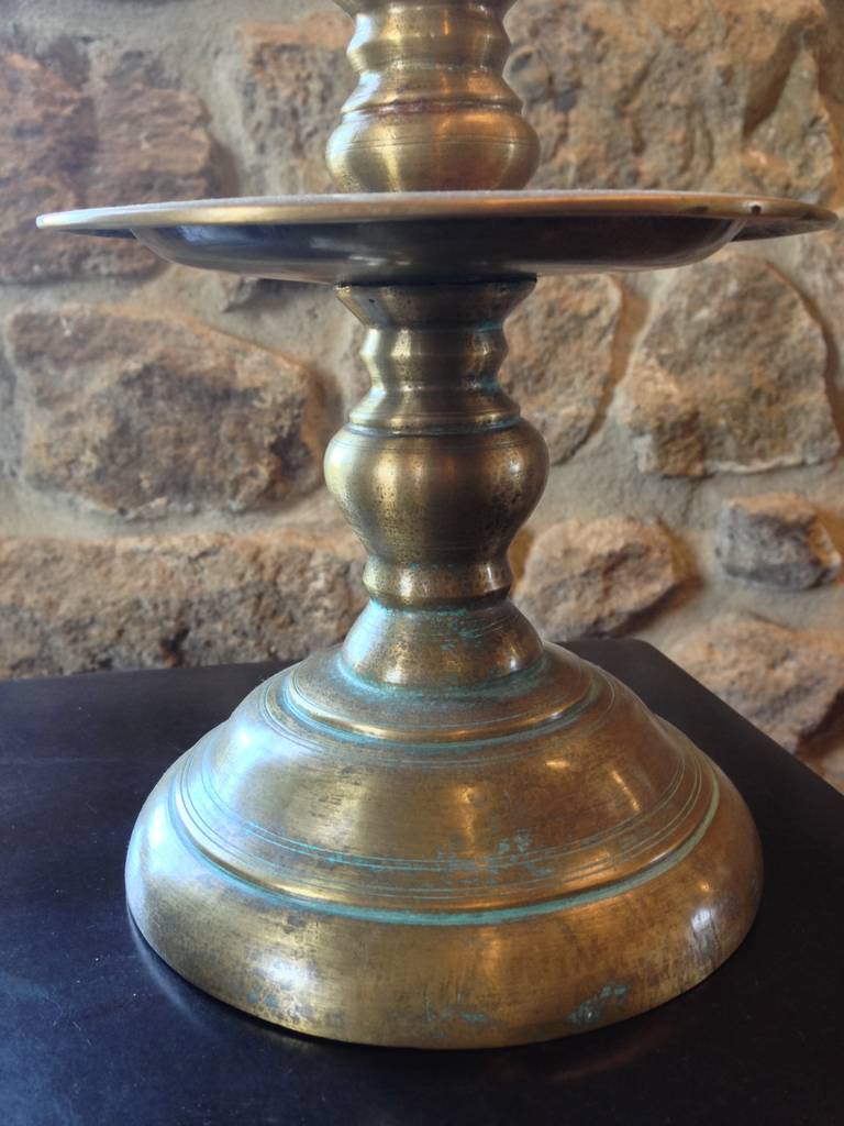 Pair of Dutch Colonial Candleholders In Excellent Condition In Napa, CA