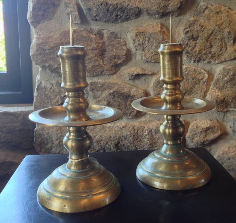 Pair of Dutch Colonial candleholders.