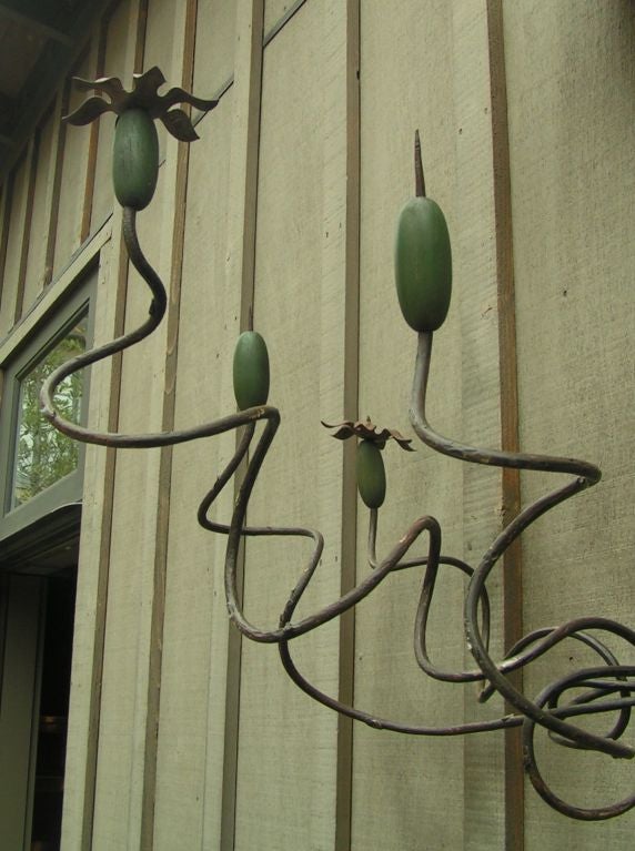 Pair of Italian Vine Applique Candelabras In Excellent Condition For Sale In Napa, CA