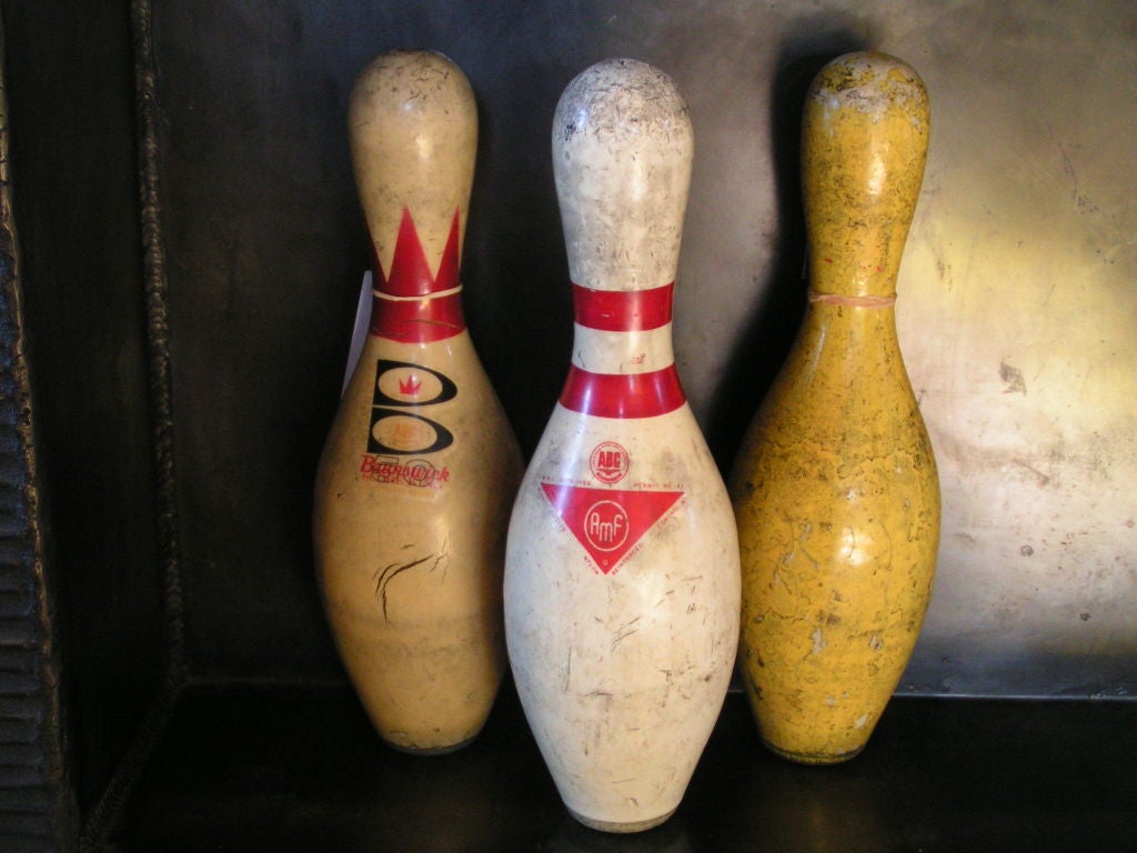 old bowling pins