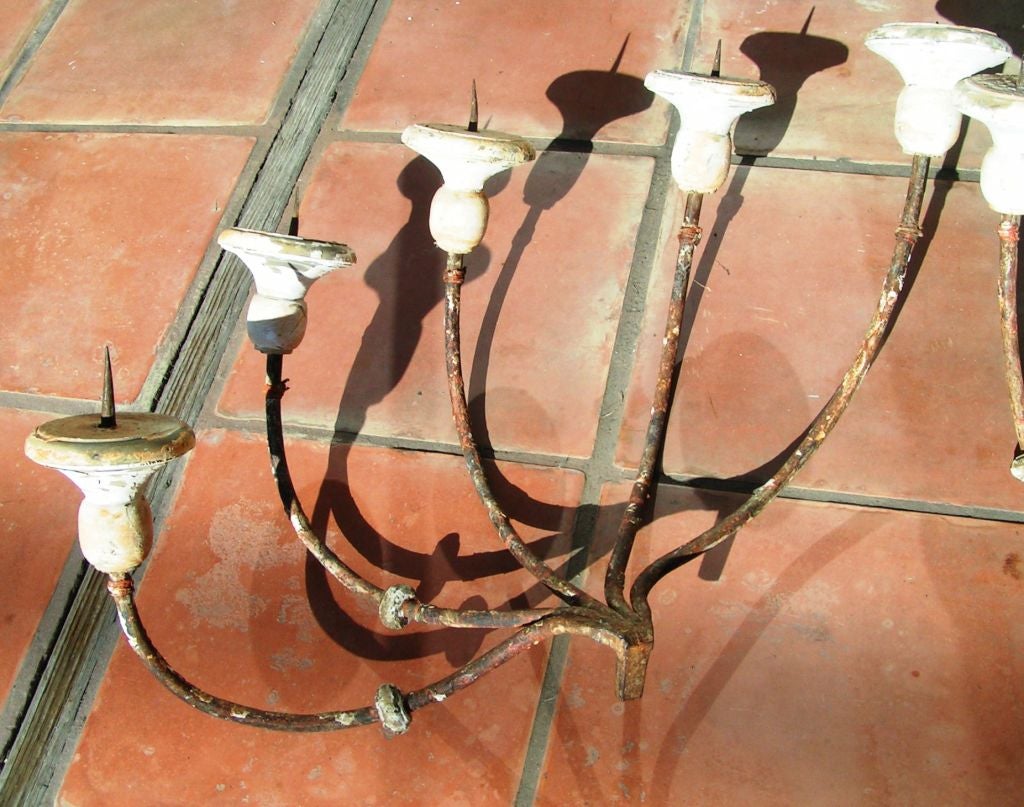 Pair of vintage candelabra appliques, circa 18th century. 

Set of two; need to be retrofitted to a wall mount. 