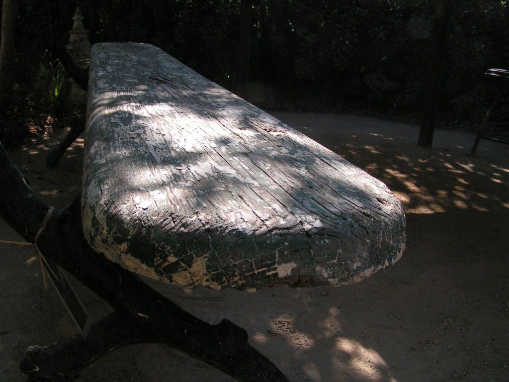 French Green and White Garden Bench