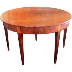 Antique Walnut Demi-Lune Hinged Table