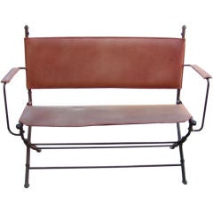 Small Leather Bench