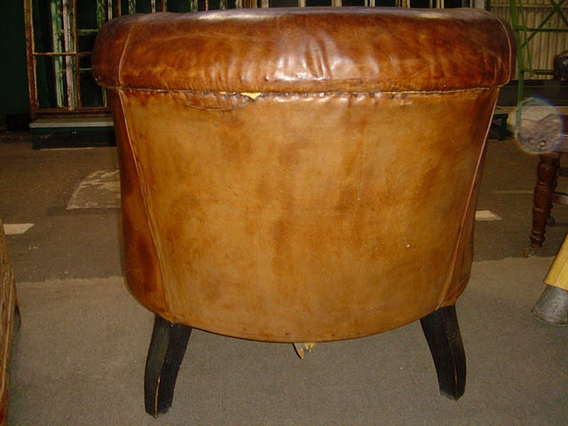 Pair of Vintage Leather Club Chairs,  circa 1920 3