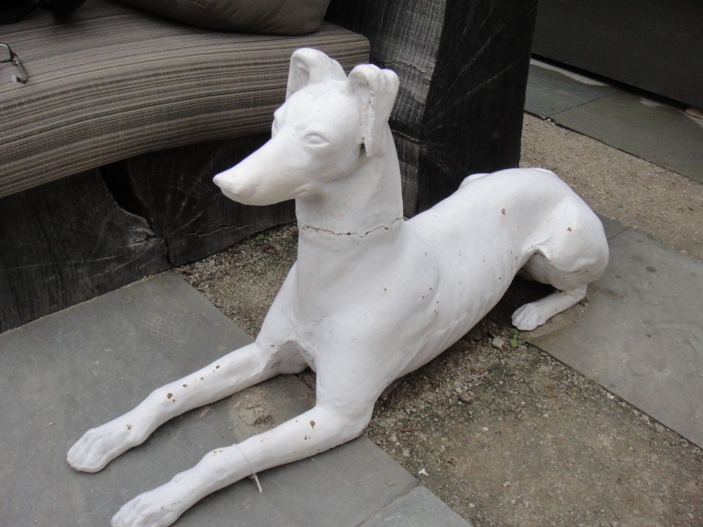 Set of Two Victorian Cast Iron Whippets, c. Late 19th Century 1