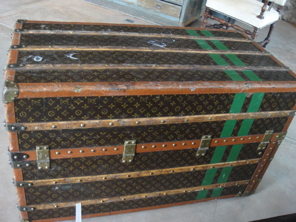 French Rare Large Louis Vuitton Steamer Trunk Armoire