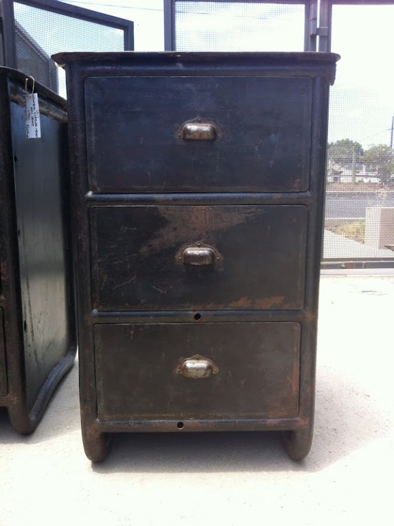 Pair of Vintage Steel Drawers, c. 19th Century In Good Condition For Sale In Napa, CA