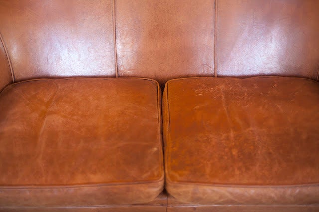 20th Century English Leather Settee