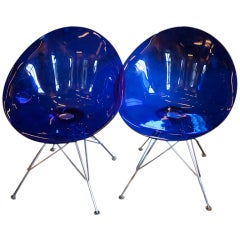 Blue Philippe Starck "Eros" Kartell Chairs