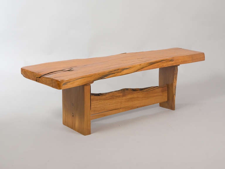 Sculptural Wooden Coffee Table/Bench