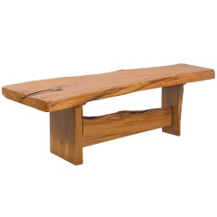 Sculptural Wooden Coffee Table/Bench