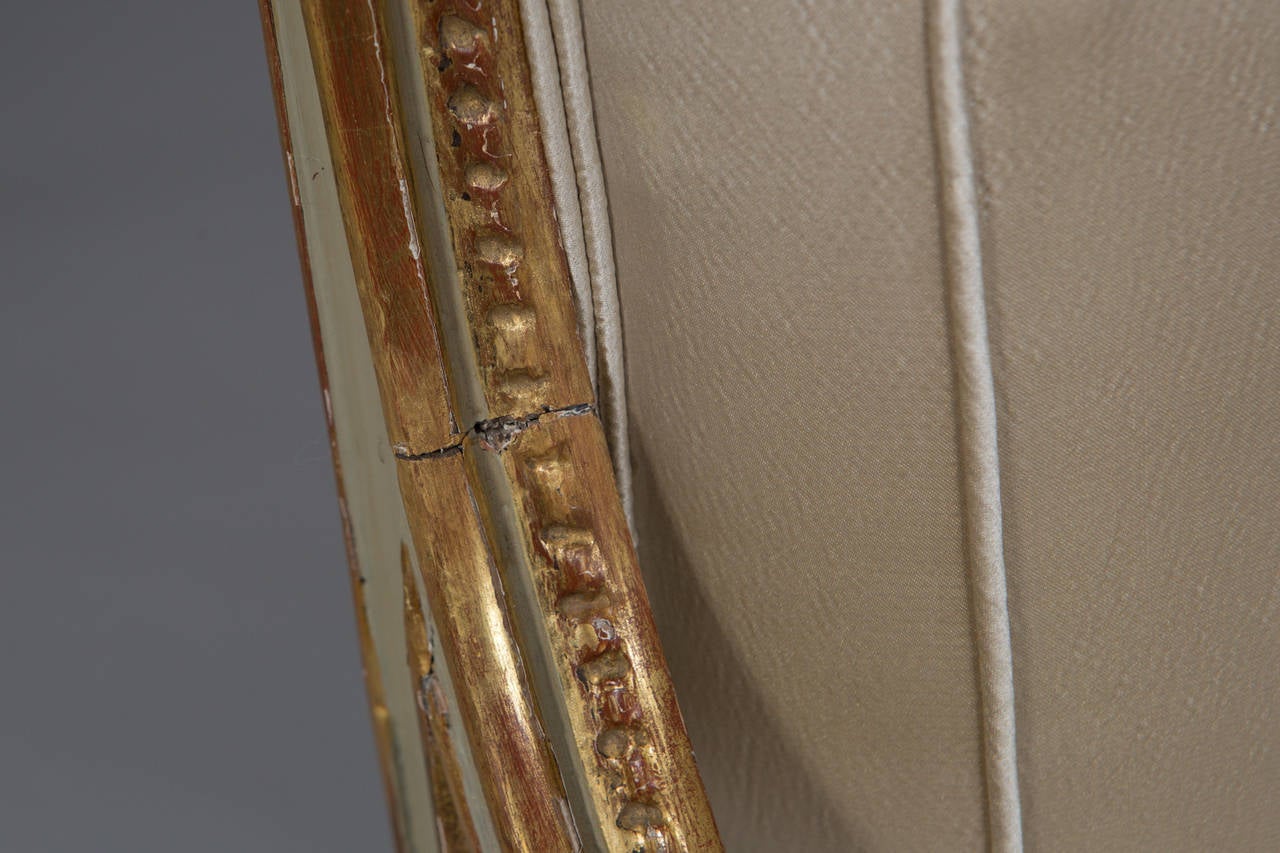 Louis XVI Style Parcel Gilt Armchair 4