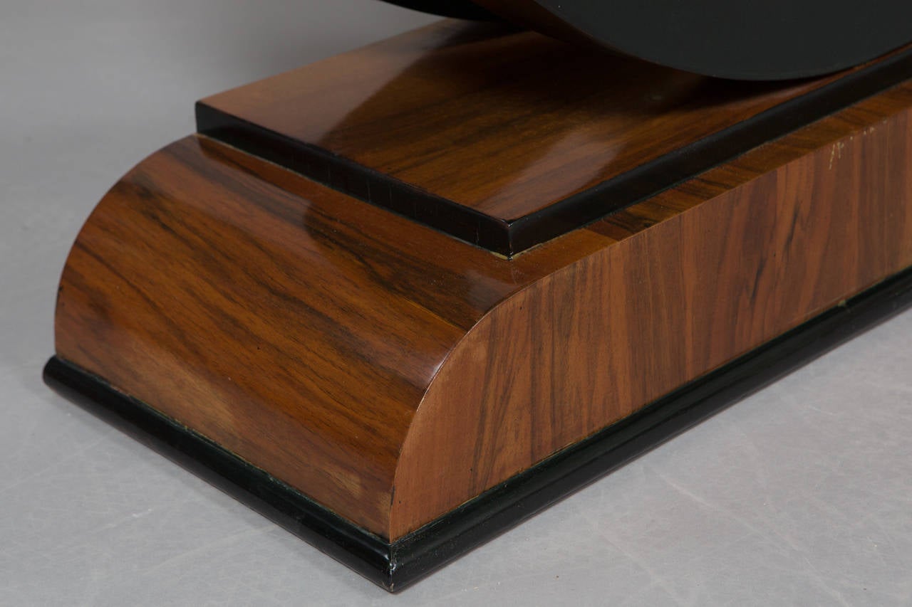 Pair of Art Deco Ebonized Walnut Console Tables 1