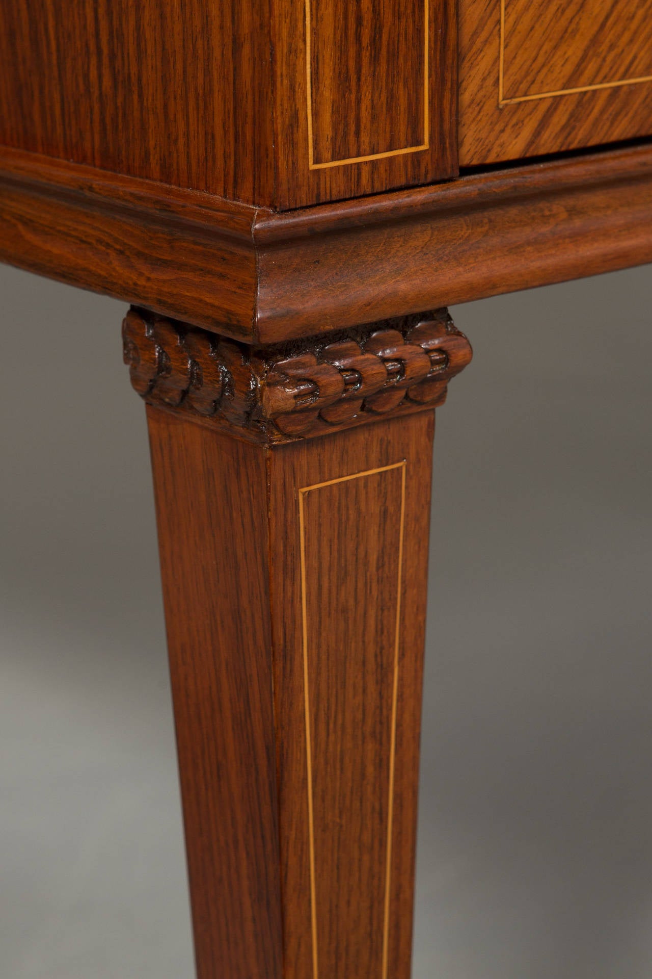 Neoclassical Black Leather-Top Bureau Plat 3