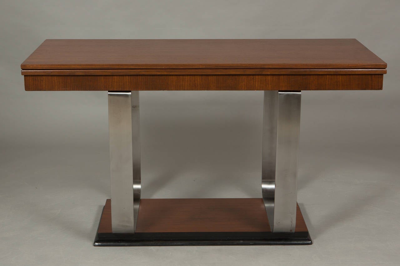 Art Deco Flip Top Console Table In Good Condition In New York, NY